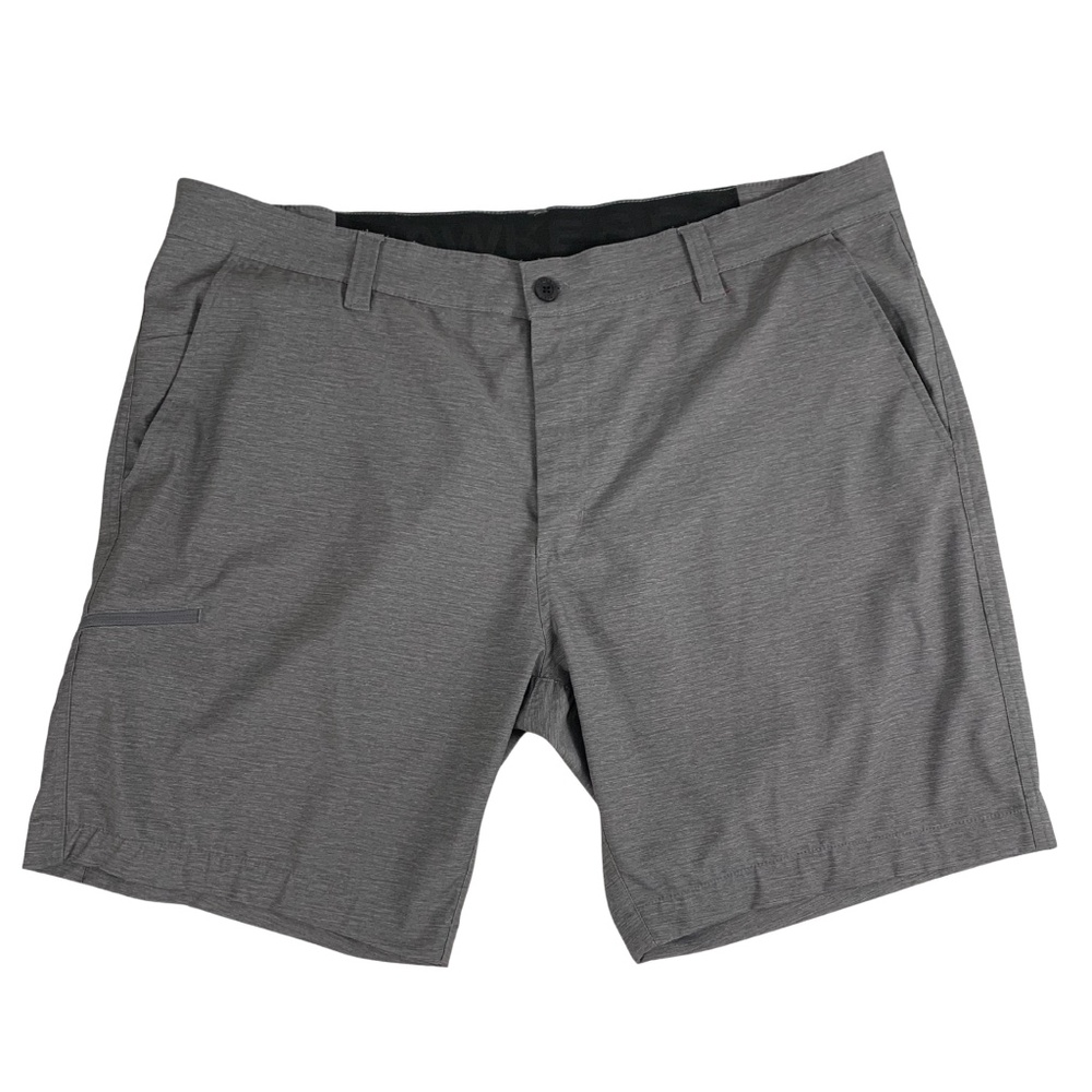 Hawke & Co Performance Heather Gray Chino Shorts Men's 40W Golf Preppy Athletic